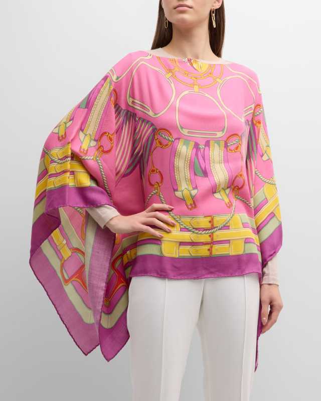 Stir Up Print Cashmere & Silk Scarf