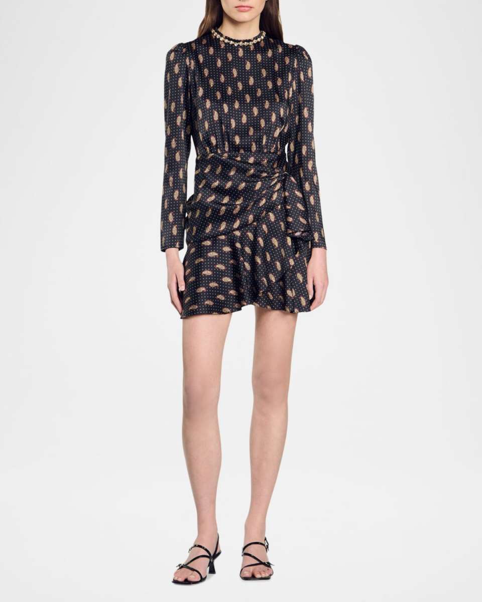 Griselda Embellished Paisley Mini Dress