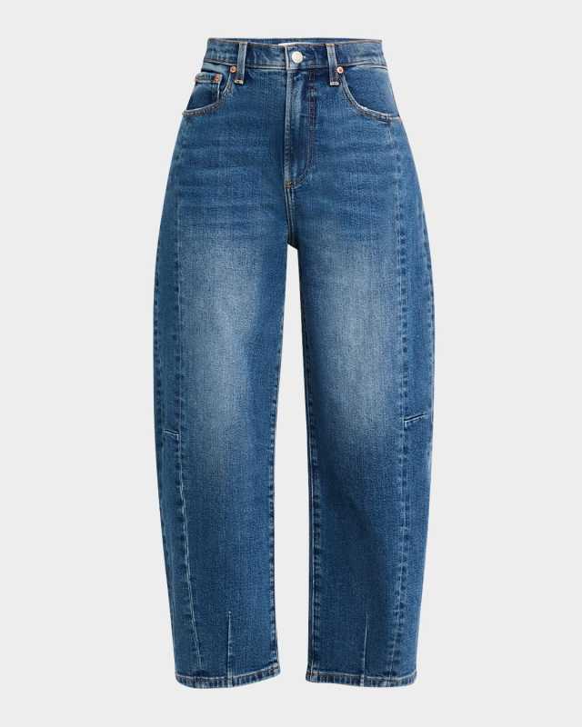 Eli High-Rise Arched-Leg Jeans