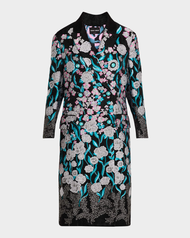 Ramage Embroidered Floral Top Coat