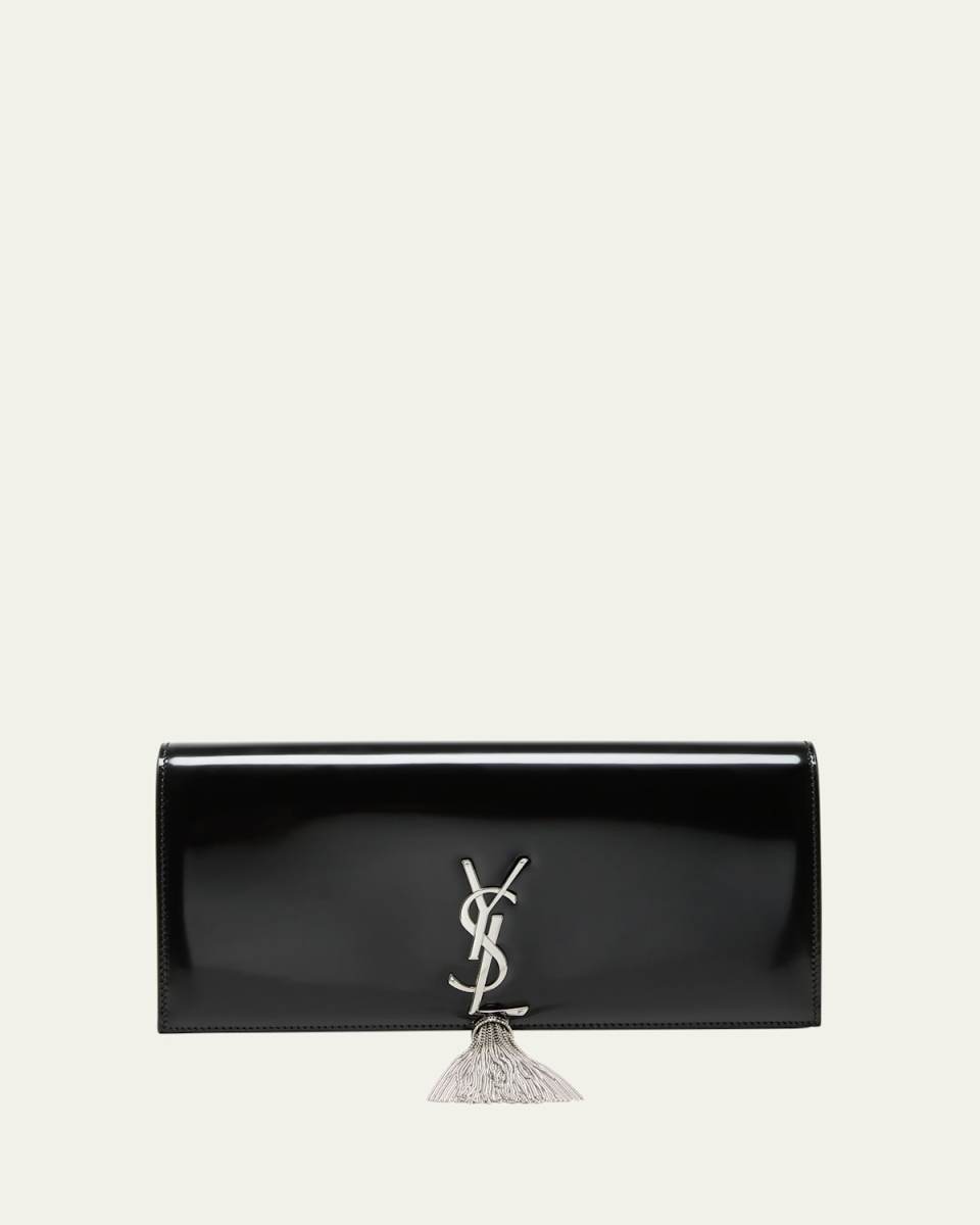 Kate Tassel YSL Clutch Bag in Spazzolato Leather
