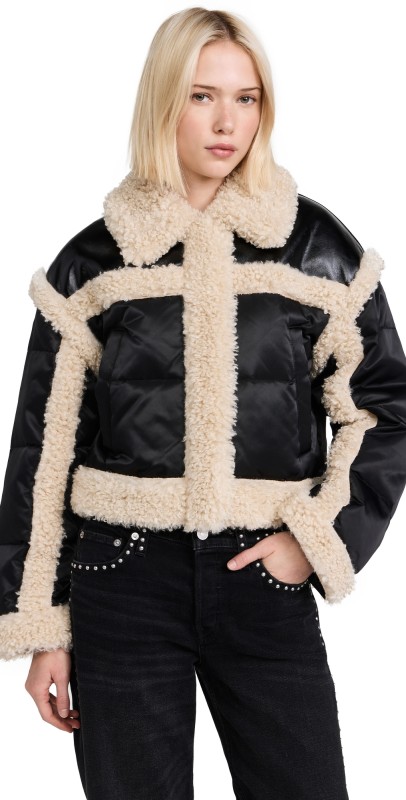 STAND STUDIO Mary Jacket Black/Natural White