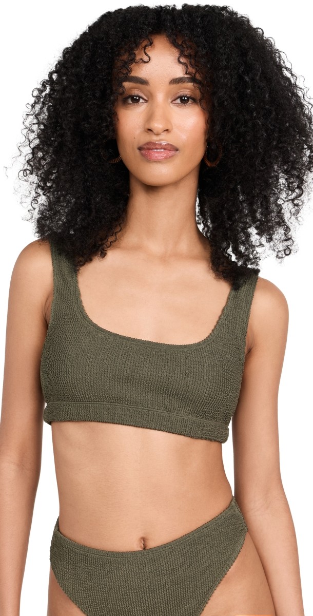 Good American Always Fits Scoop Swim Top Fatigue001