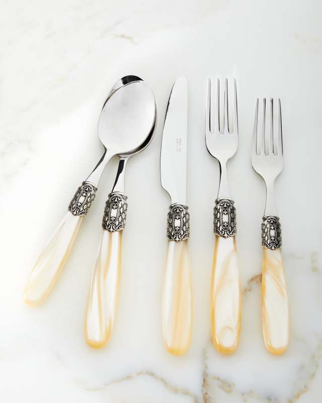 20-Piece Victoria Shine Flatware Set, Champagne