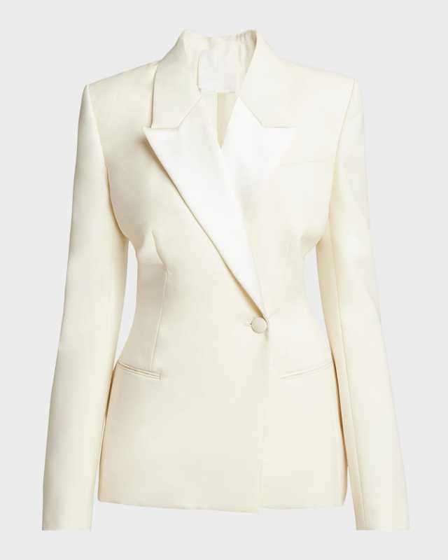 Wool-Blend Tuxedo Jacket