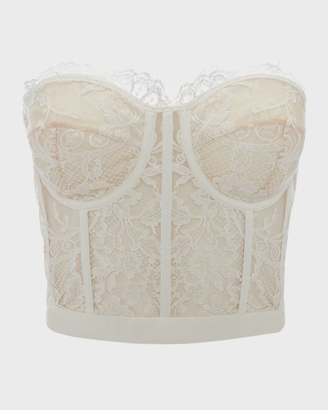 Strapless Lace Bustier Top