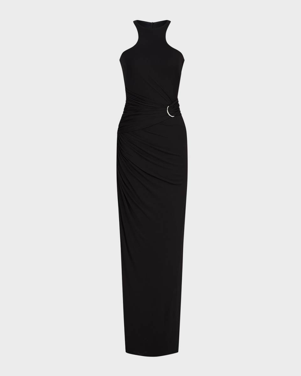 Lang Sleeveless Racerback Jersey Column Gown