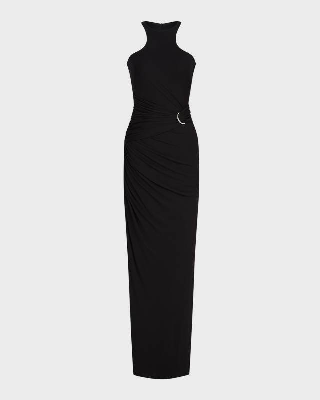 Lang Sleeveless Racerback Jersey Column Gown