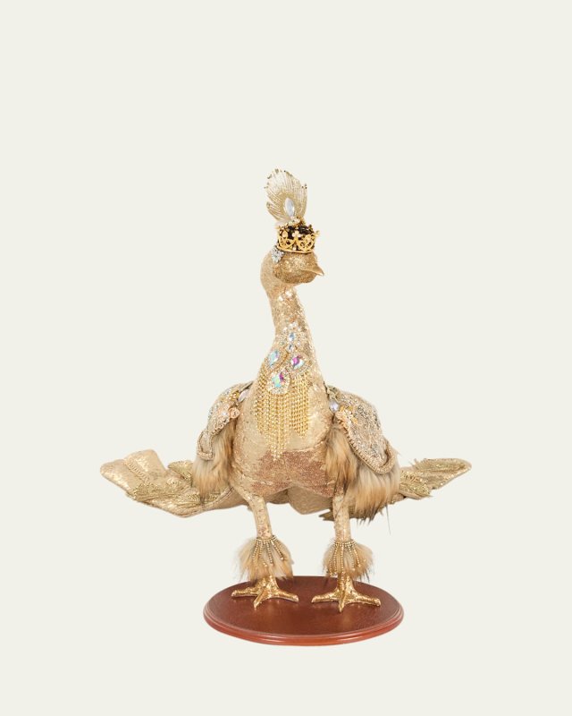 Holiday Golden Peacock Decor