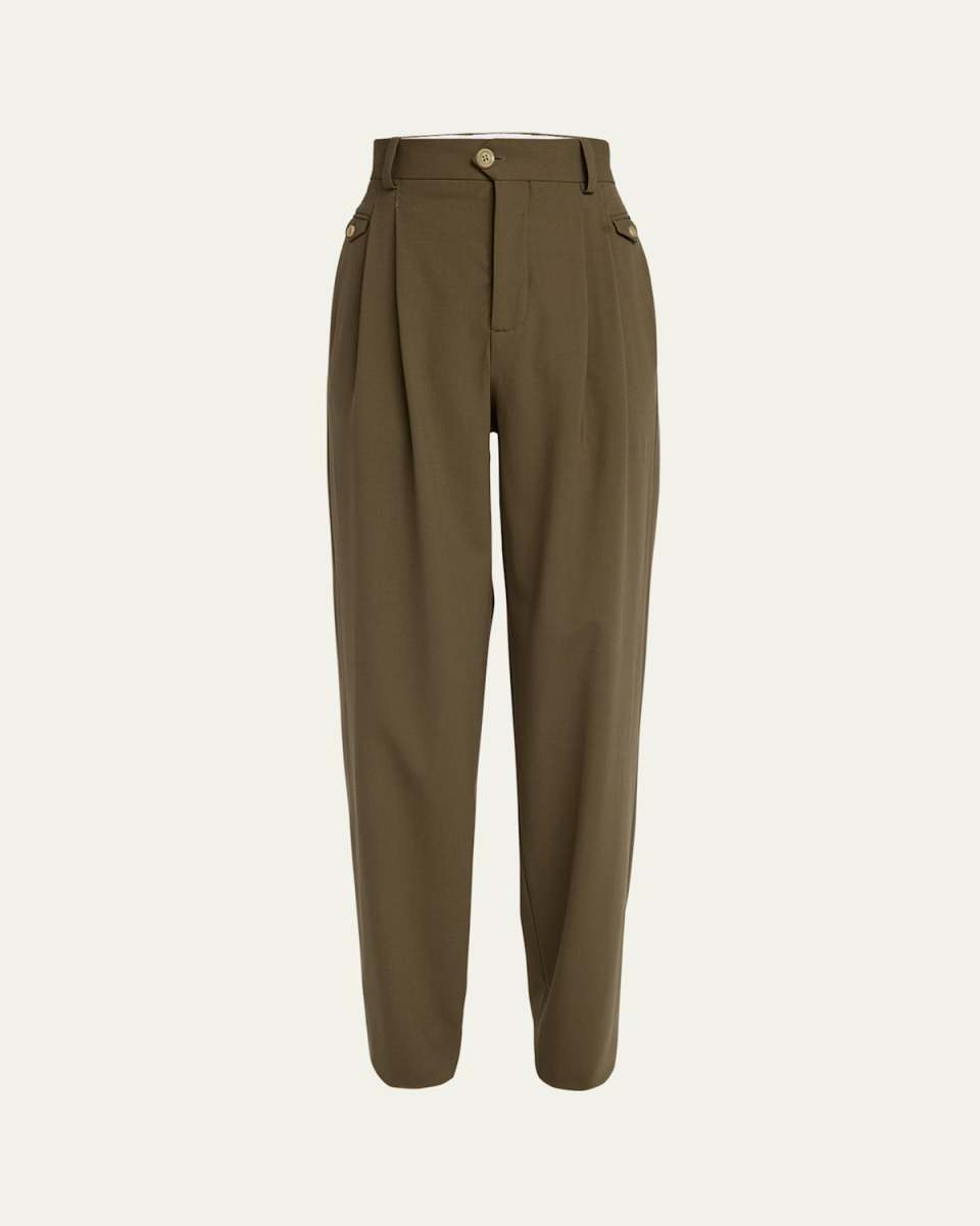 Tancredi Pintuck Wool Pants