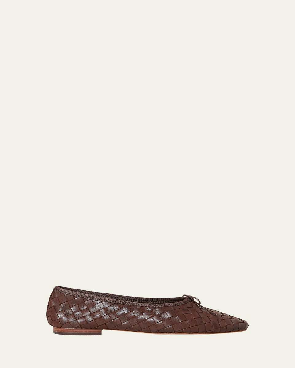 Landry Woven Leather Ballerina Flats