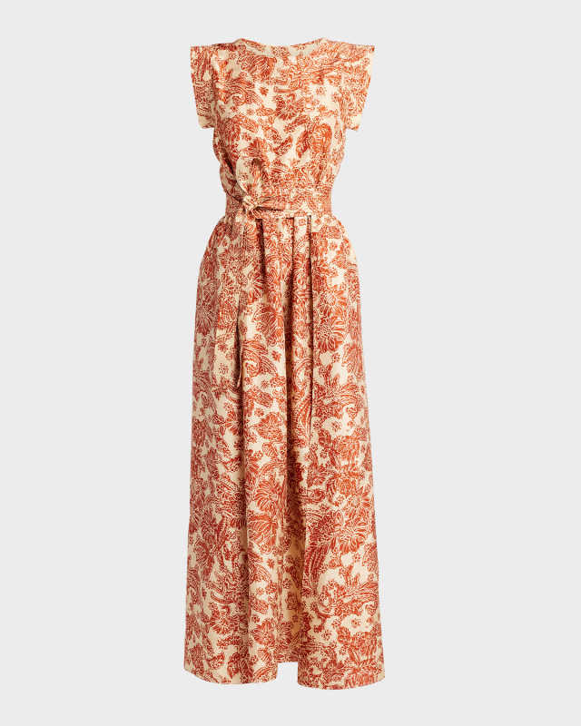 Shyanne Woodblock Printed Maxi Dress
