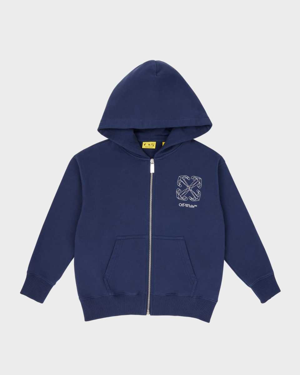 Boy's 3D Arrow Logo-Print Hoodie, Size 4-12