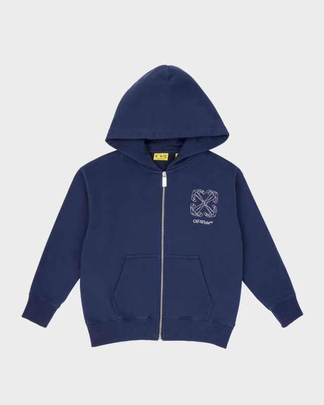 Boy's 3D Arrow Logo-Print Hoodie, Size 4-12
