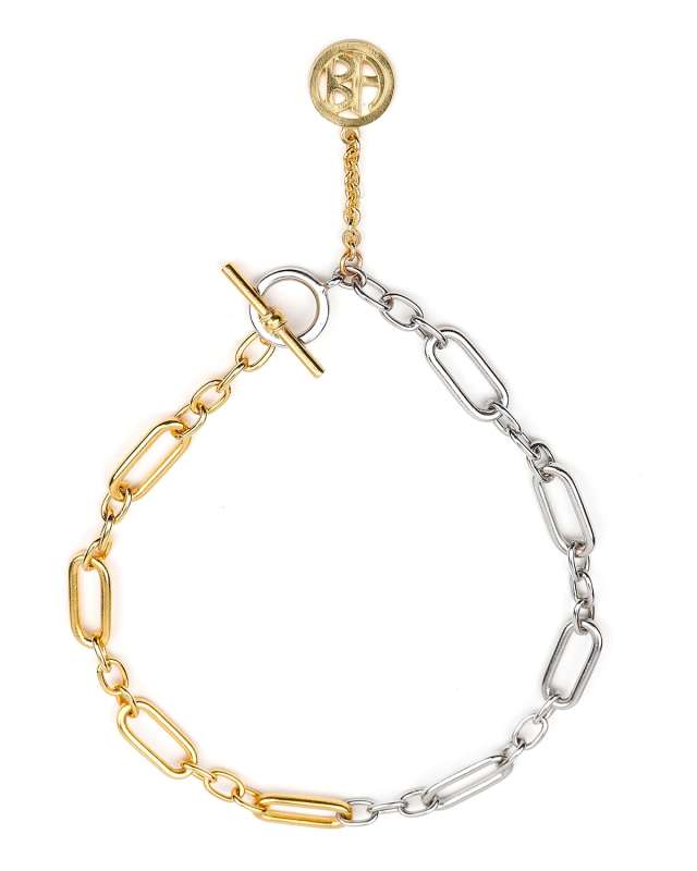 Two-Tone Chain Link Necklace