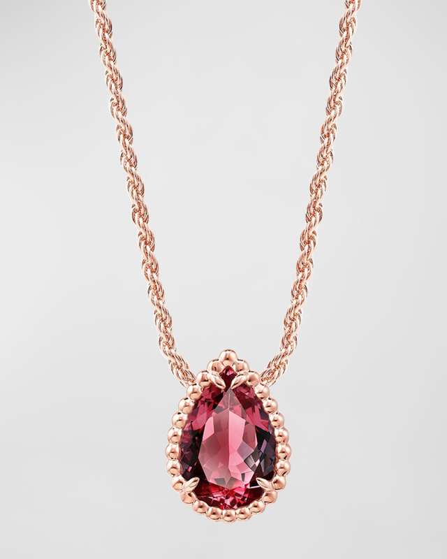 Serpent Boheme 18K Rose Gold Garnet Pendant Necklace