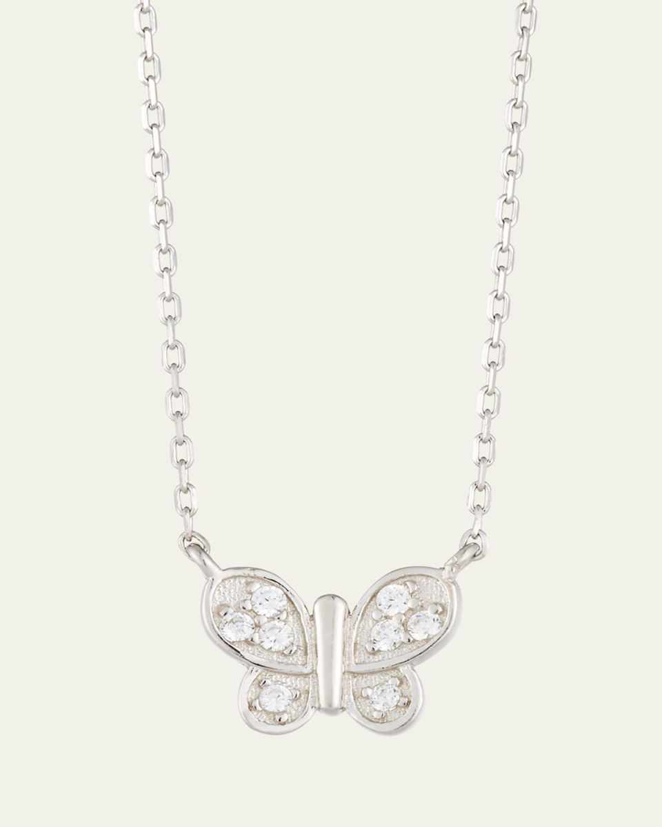 Girls' Sterling Silver Butterfly Necklace