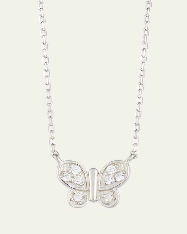 Girls' Sterling Silver Butterfly Necklace