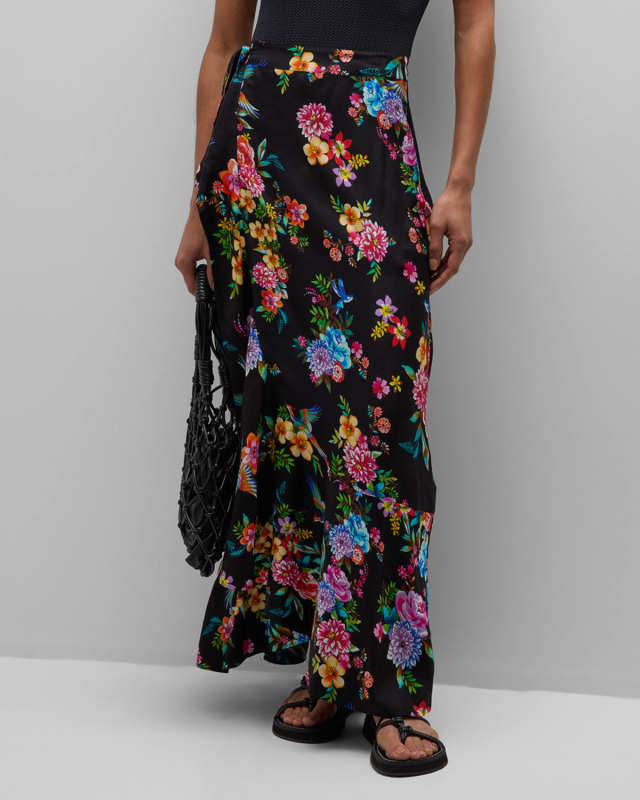 Sognatore Nero Side-Tie Pareo Coverup