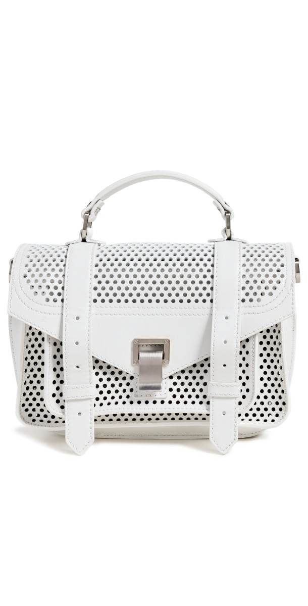 Proenza Schouler PS1 Tiny Bag In Perforated Leather Optic Whit