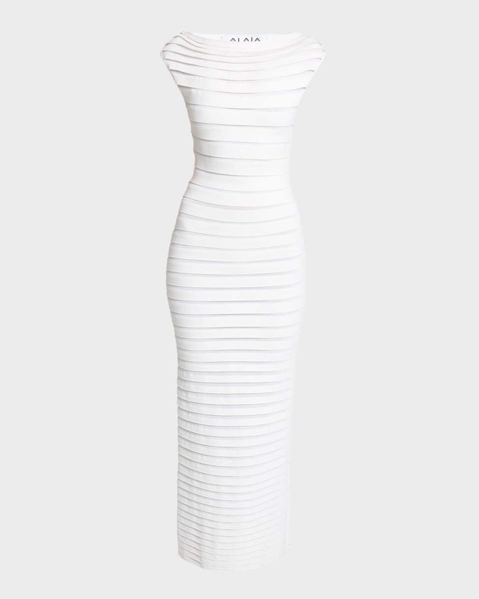 Cap-Sleeve Bandage Midi Dress
