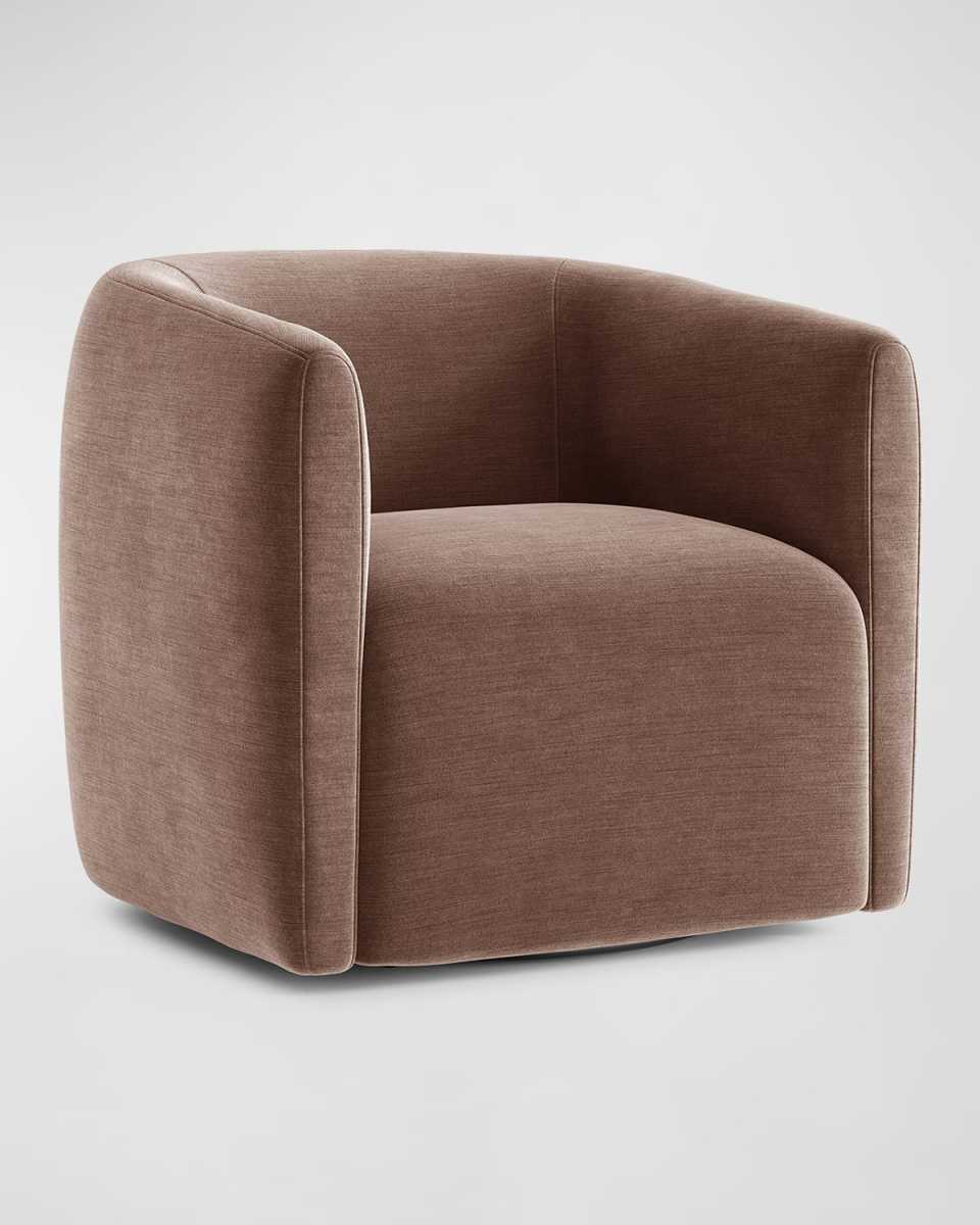 Aline Dusty Brick Swivel Chair