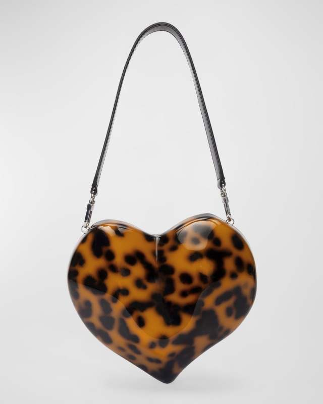 Molded Heart Crossbody Bag