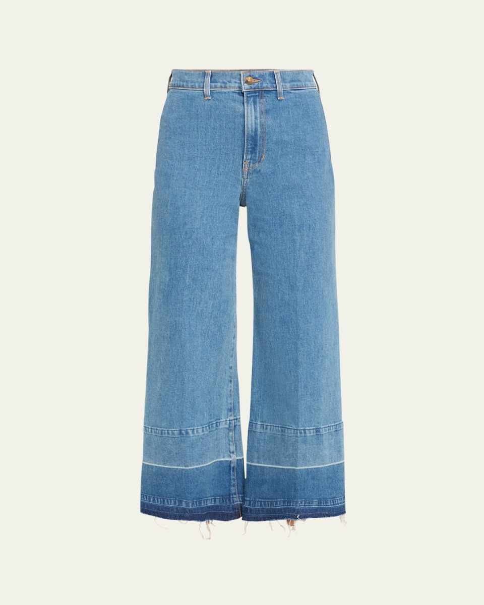 Grant Wide-Leg Crop Jeans with Deep Released Hem