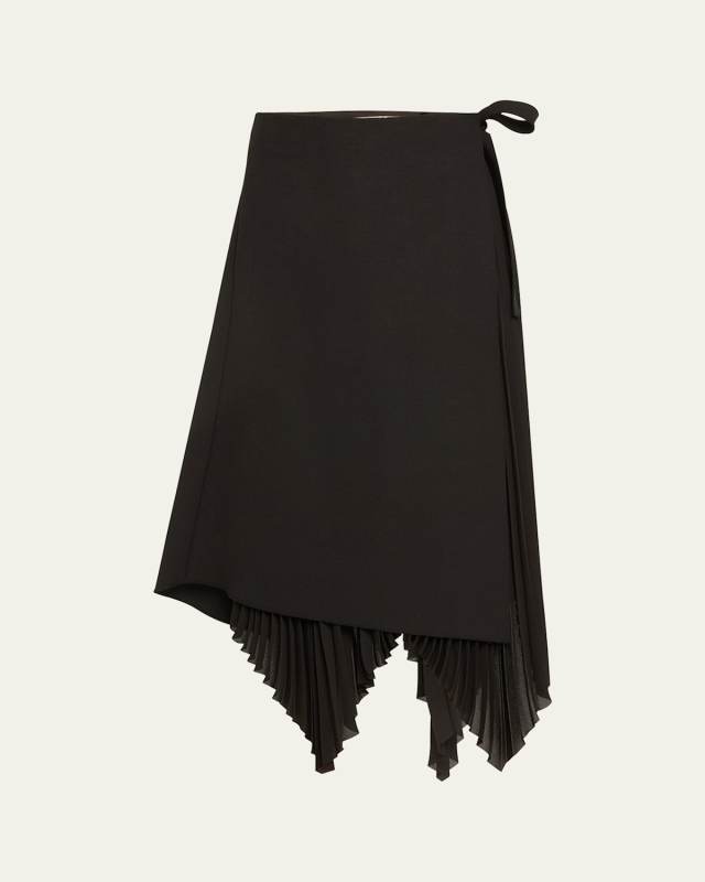 Combo Pleated Asymmetric Kilt