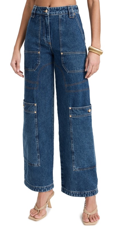 Cult Gaia Wynn Wide Leg Pants Indigo