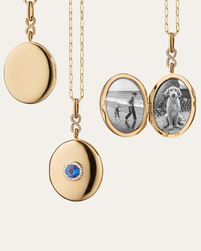 Sapphire Infinity Locket