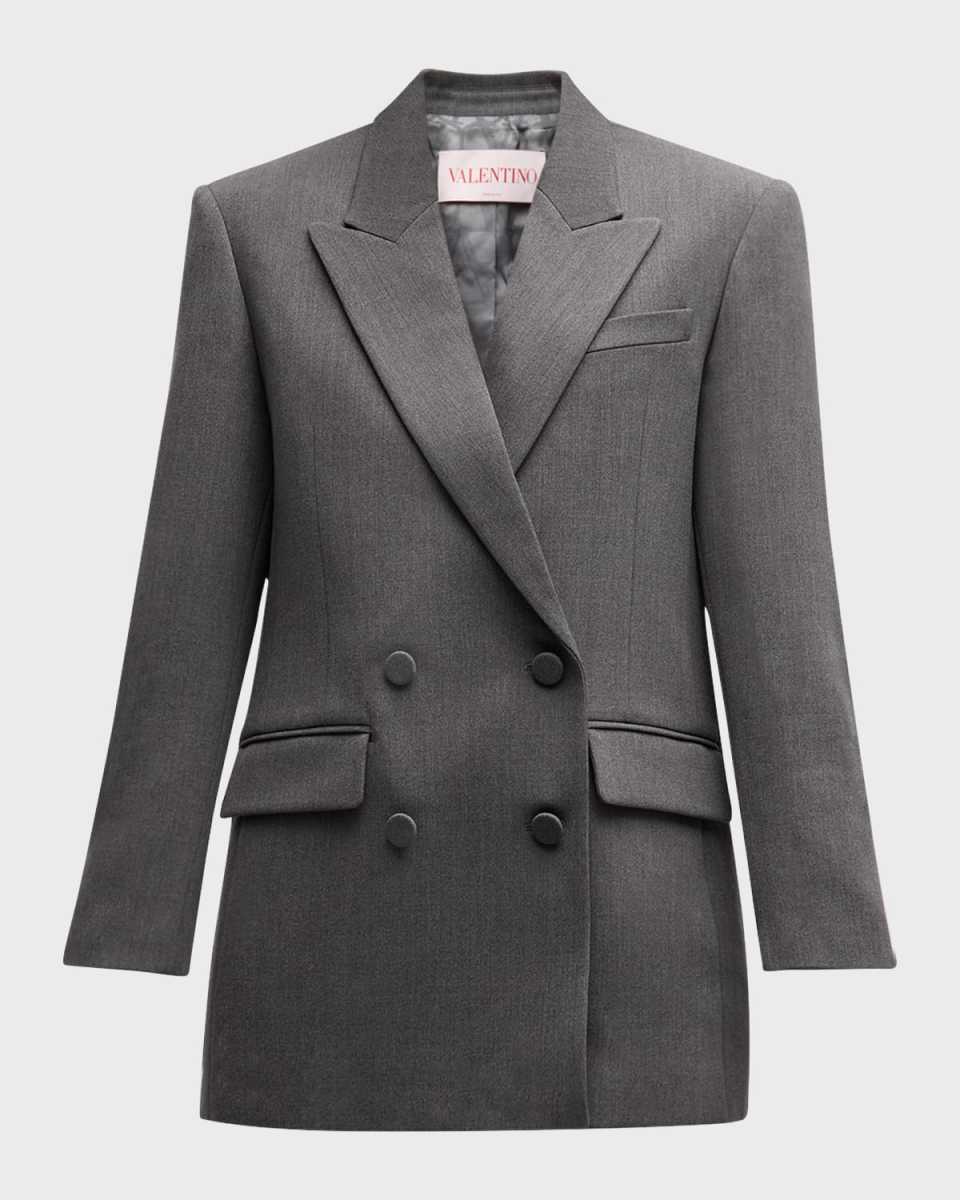 Active Gabardine Double-Breasted Jacket