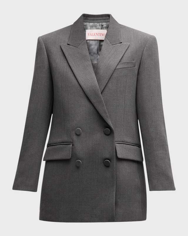 Active Gabardine Double-Breasted Jacket