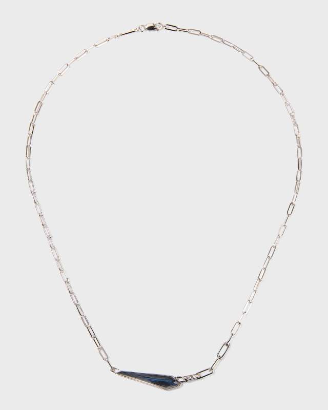 Slimline Shard Linked Choker with Falcons Eye Quartz