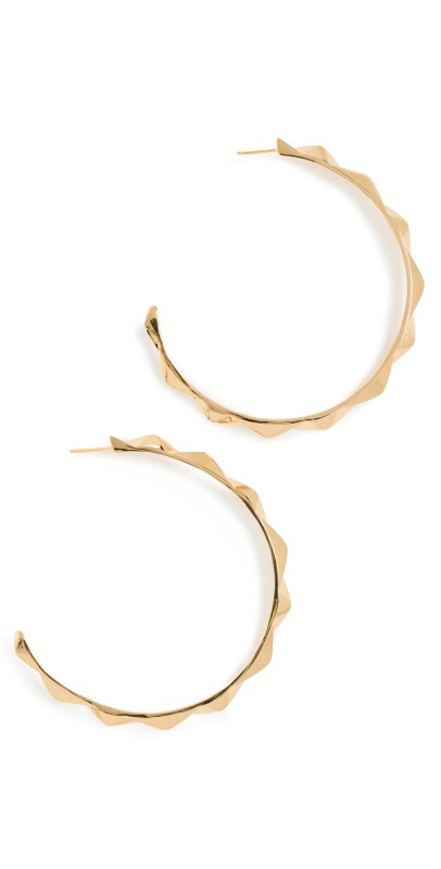 Third Crown Prizm Hoop Earrings Gold