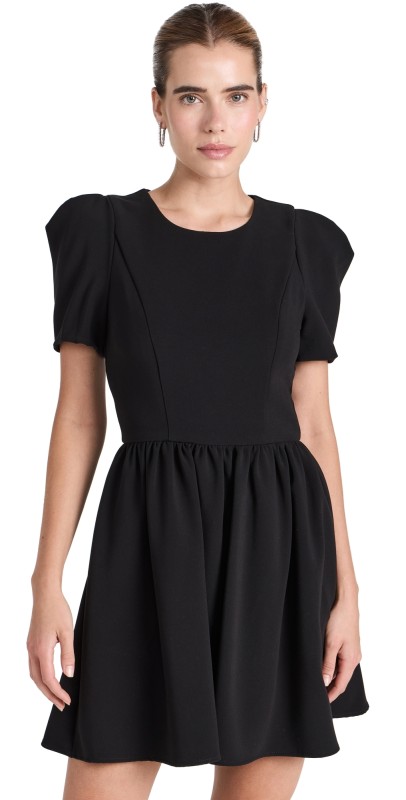 Black Halo Chadwick Mini Dress Porcelain