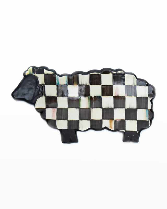 13.75" Courtly Check Sheep Serving Board
