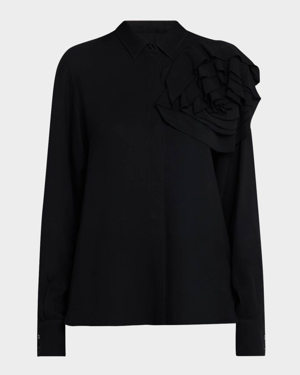 Button-Down Rosette Shirt