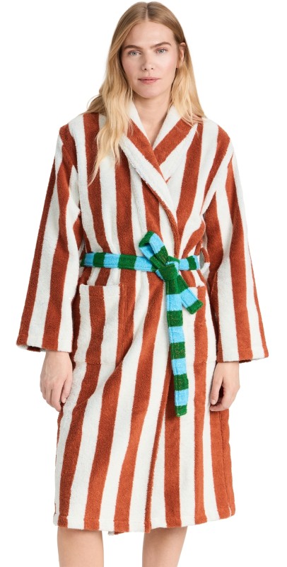 Dusen Dusen Bath Robe Field Stripe