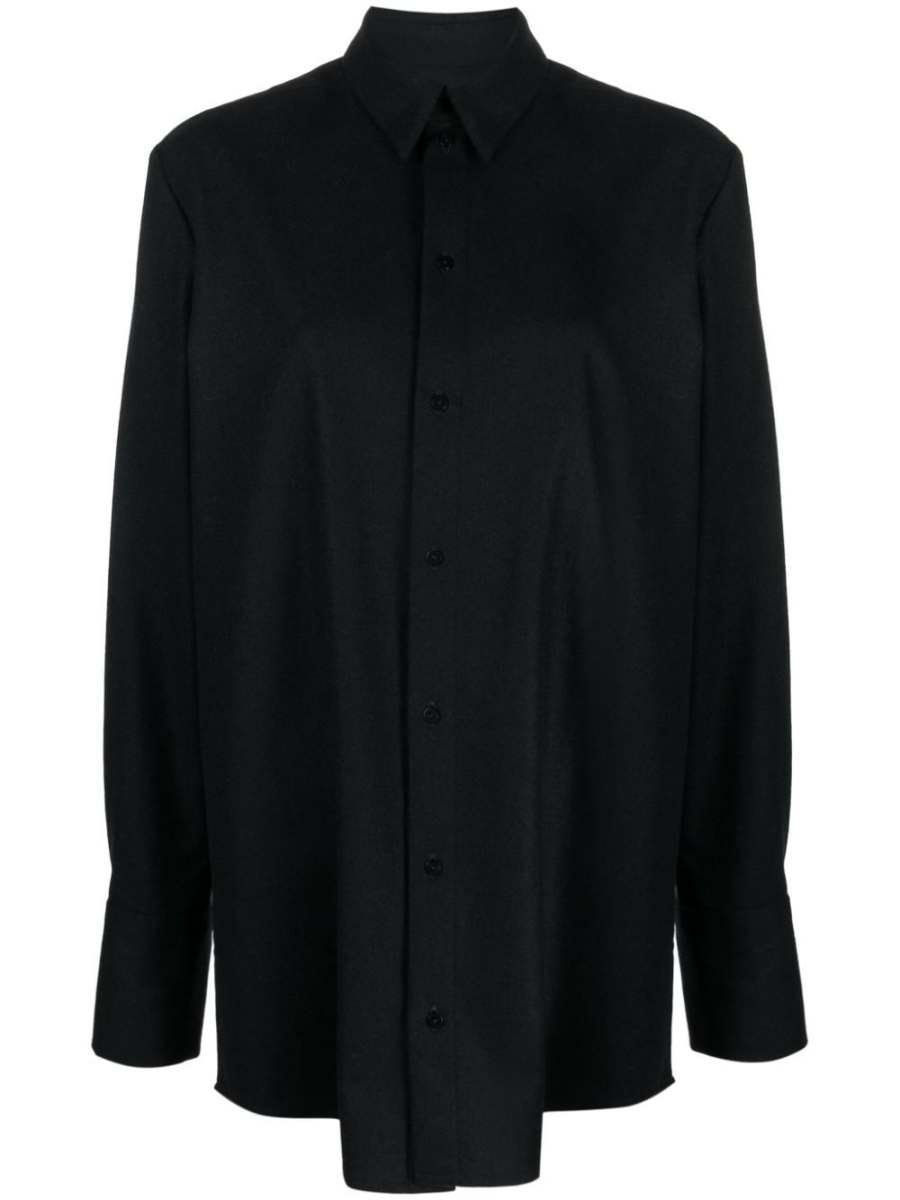 button-up virgin wool shirt