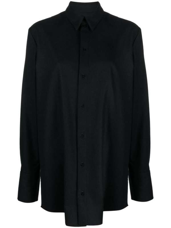 button-up virgin wool shirt