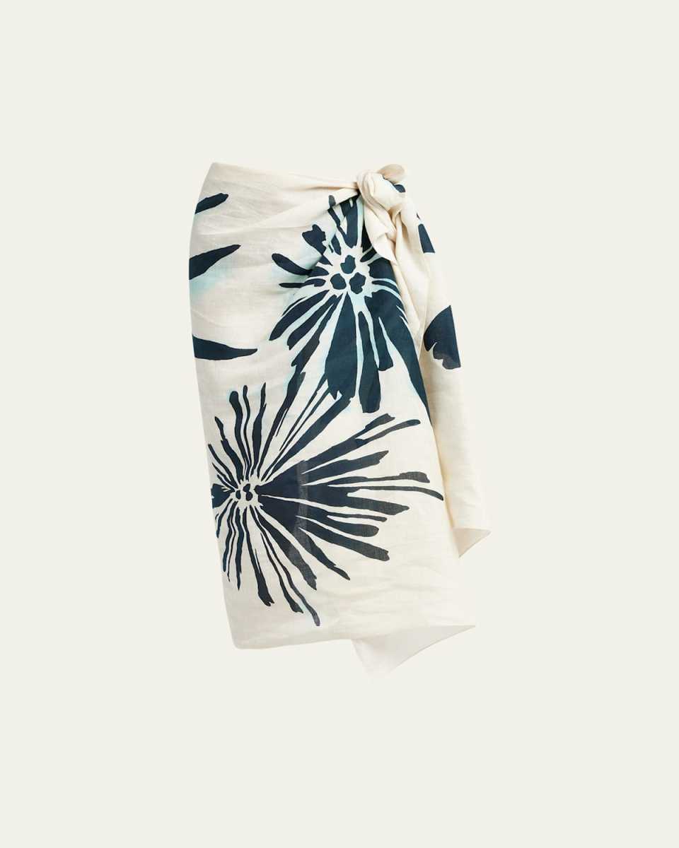 Sumi-E Flax Linen Pareo