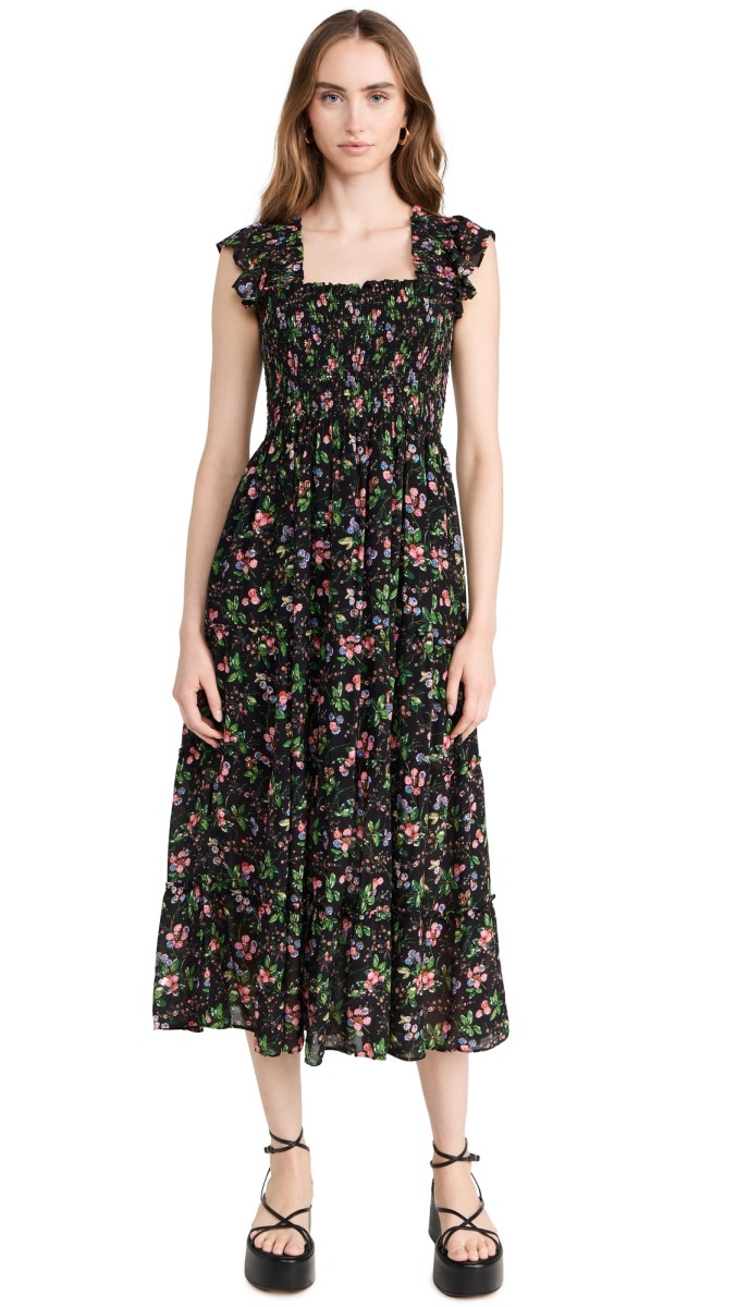 Hill House Home The Ellie Nap Dress Berry Floral
