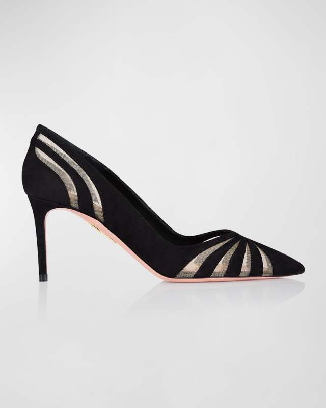 The Spy Suede Mesh Pumps