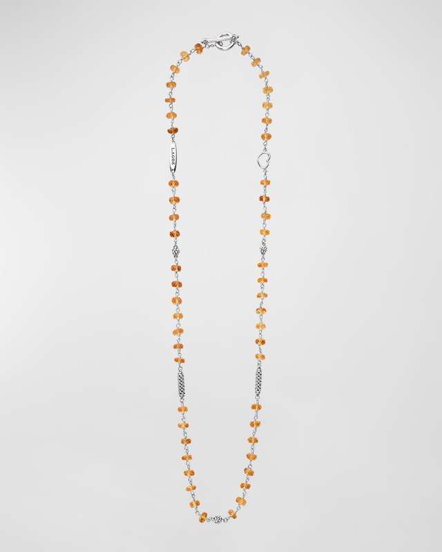 Cavier Icon Sterling Silver & Citrine Necklace