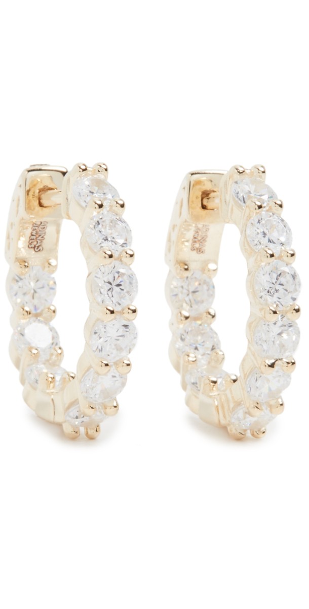 By Adina Eden Mini Round Hoop Earrings Gold (16 mm)