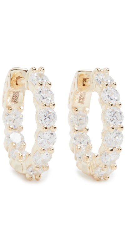 By Adina Eden Mini Round Hoop Earrings Gold (16 mm)