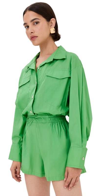 FAITHFULL THE BRAND Isole Romper Apple