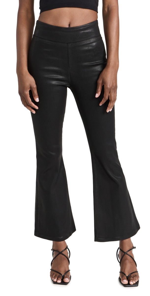 FRAME Petite Pixie Jetset Flare Jeans Noir Coated