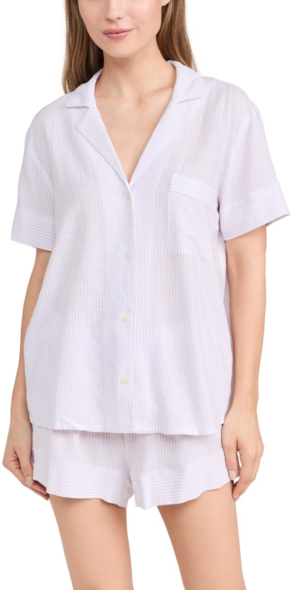 Eberjey Nauticohortie PJet White/ Lavender